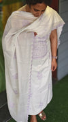 Off white and lavender cotton chikankari suit - NS21