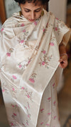 Beige semi tussar silk suit - MTV6 - PL