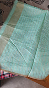 Teal Jamdani saree - JD542