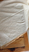 Cream Linen Chanderi Jamdani Saree - JD542