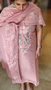 Pink Mal Chanderi Embroidered Suit - XA22