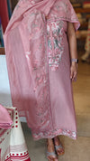 Pink Mal Chanderi Embroidered Suit - XA22