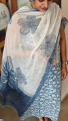 Blue printed cotton suit