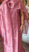 Mauve Embroidered Tussar Silk Suit - GS10