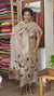 Beige Printed Linen suit