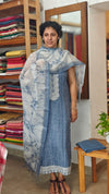 indigo and white Cotton Linen suit - 823B