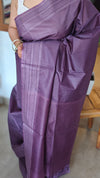 Palatinate purple Bamboo tussar silk saree - 4LMZ
