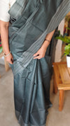 Ashwood moss bamboo tussar silk saree - 4LMZ