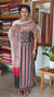 Black and red block printed cotton suit - DL72
