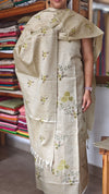 Pista Green Cross Stitch Embroidered Semi Tussar Suit - MTV6 - LQ3