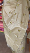 Pista Green Cross Stitch Embroidered Semi Tussar Suit - MTV6 - LQ3