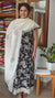 Black and cream printed cotton suit