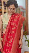 Chilli Red Banarasi Silk Saree - BLM8 - R1
