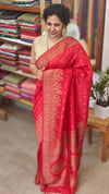 Chilli Red Banarasi Saree - BLM8 - R3