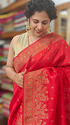 Chilli Red Banarasi Saree - BLM8 - R3