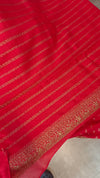Chilli Red Banarasi Saree - BLM8 - R3