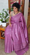 Lavender Noil Tussar Silk Saree - CNL3
