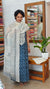 Indigo and white block printed cotton suit - BS10 - 1