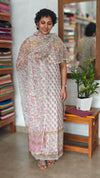 Floral Printed Kota Doria Suit - GD331