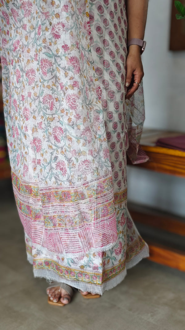 Floral Printed Kota Doria Suit - GD331