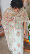 Floral Sangneri Block print Kota Doria suit - GD331