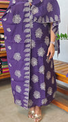 Purple Muslin Salwar Suit - HT49