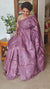 Dark Lavender Tussar Silk Saree - FSM8