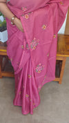 Pink Embroidered Silky Kota Saree - JCX