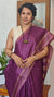 Wine Woven Semi Tussar Silk Saree - TF51