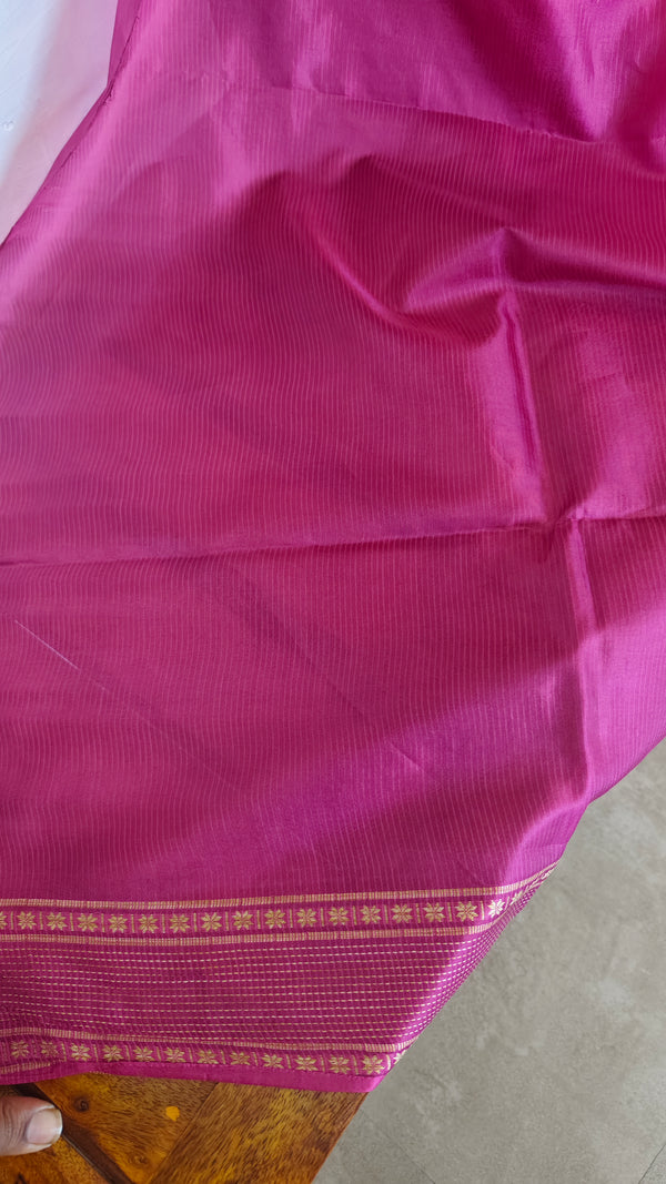 Pink Woven Semi Tussar Silk Saree - TF51