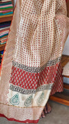 Brick Red and Cream Chanderi Silk Suit - MC059