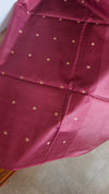 Burgundy Tussar Silk saree