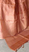 Golden rust embroidered silk saree - 733C
