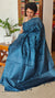 Azure Blue Embroidered Silk Saree - 733C