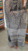 Grey and beige chanderi silk suit - MC059