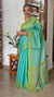 Sea Green Linen Silk saree - DR42