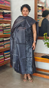Black Tussar Silk Suit - FNA4