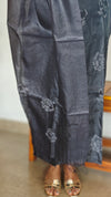Black Tussar Silk Suit - FNA4