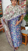 Purple Floral Printed Chanderi silk Suit - MC059