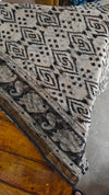 Mustard and black kota doria Saree - SQ39