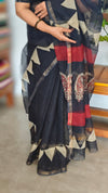 Black and off white kota doria Saree - SQ39