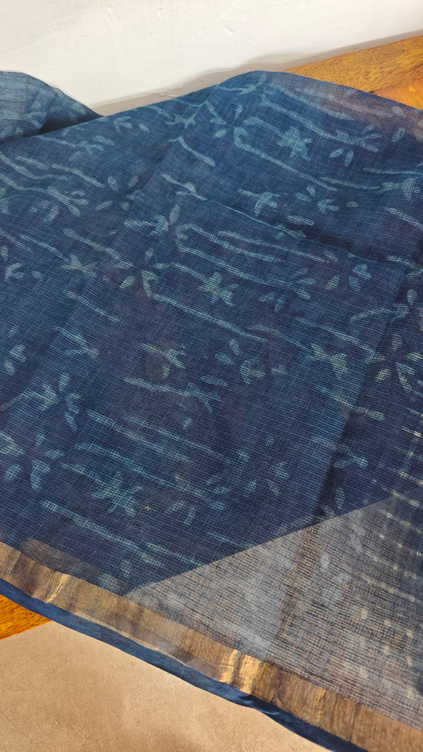 Indigo Kota Doria Saree - SQ39