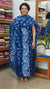 Classic Blue Embroidered Tussar silk Suit - 91SA