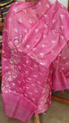 Candy Pink Embroidered Tussar Silk Suit - 91SA