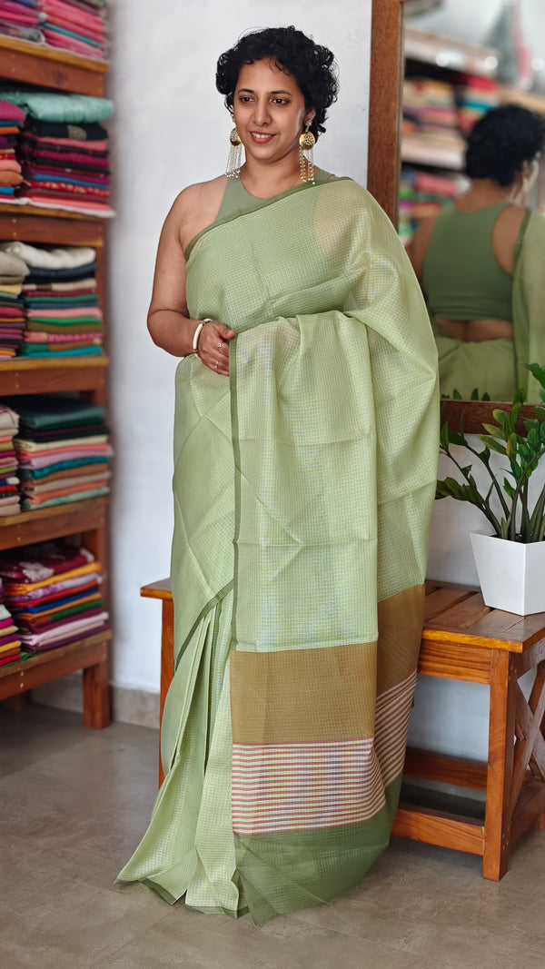 Sage Green Silky kota Saree - MP99