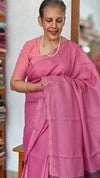 Lilac Kota Saree with Pita Embroidery - EMR4 - 2