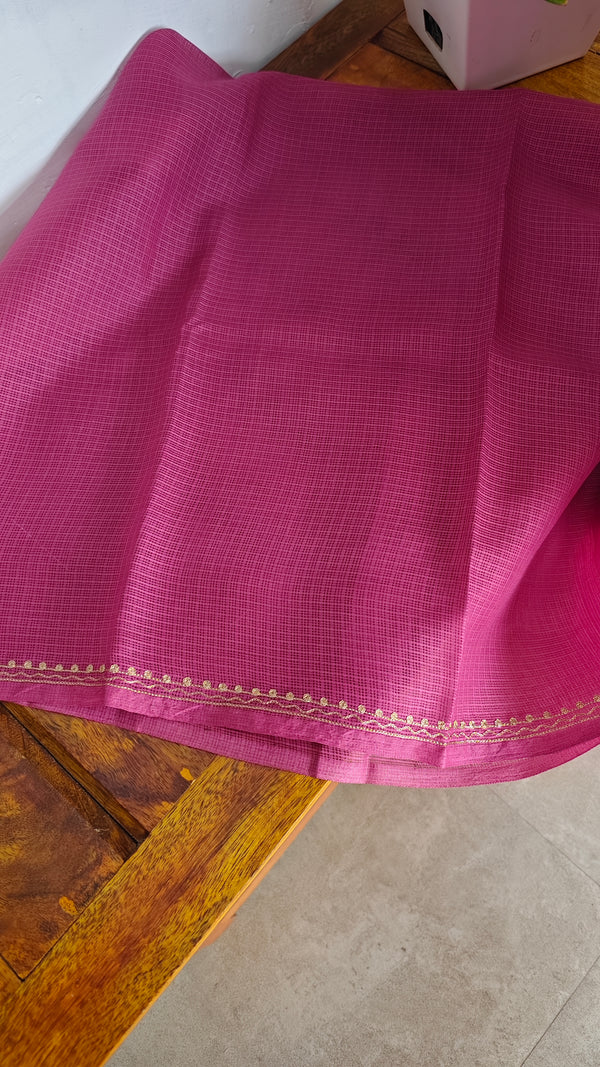 Lilac Kota Saree with Pita Embroidery - EMR4 - 2