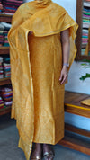 Mango Yellow Block Printed Chanderi silk Suit - MC059