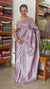 Lavender Tussar Silk Saree with Cross Stitch Embroidery - ADZ67