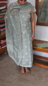 Sage Green Printed Linen Suit - S864